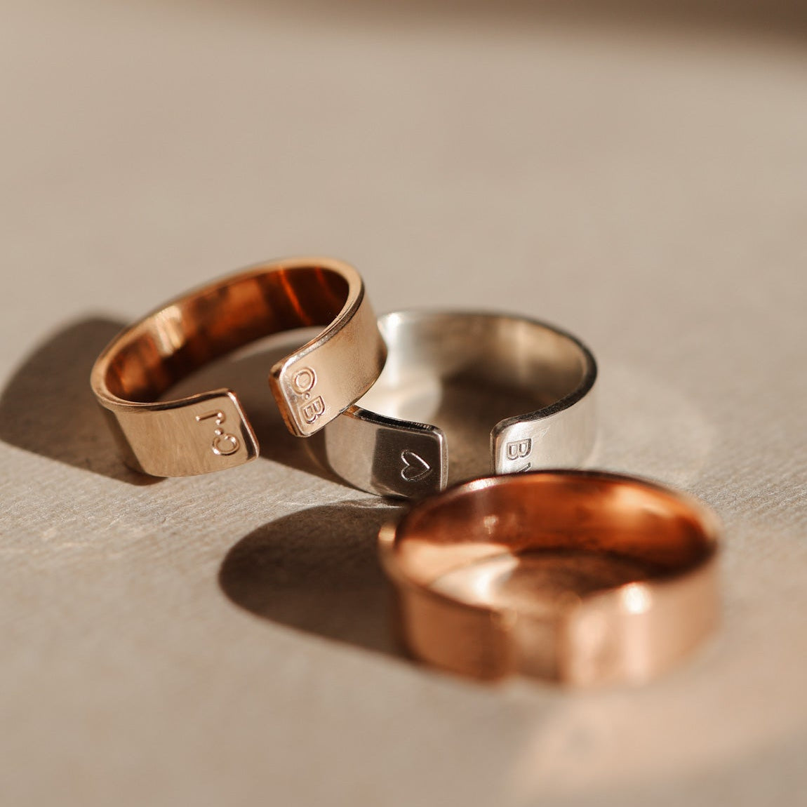 Personalised jewellery - KBN Jewellery - handmade jewellery - chunky ring – intial ring – symbol ring – heart ring – butterfly ring – cuff ring – open ring – personalised cuff ring – personalised ring – infinity ring 