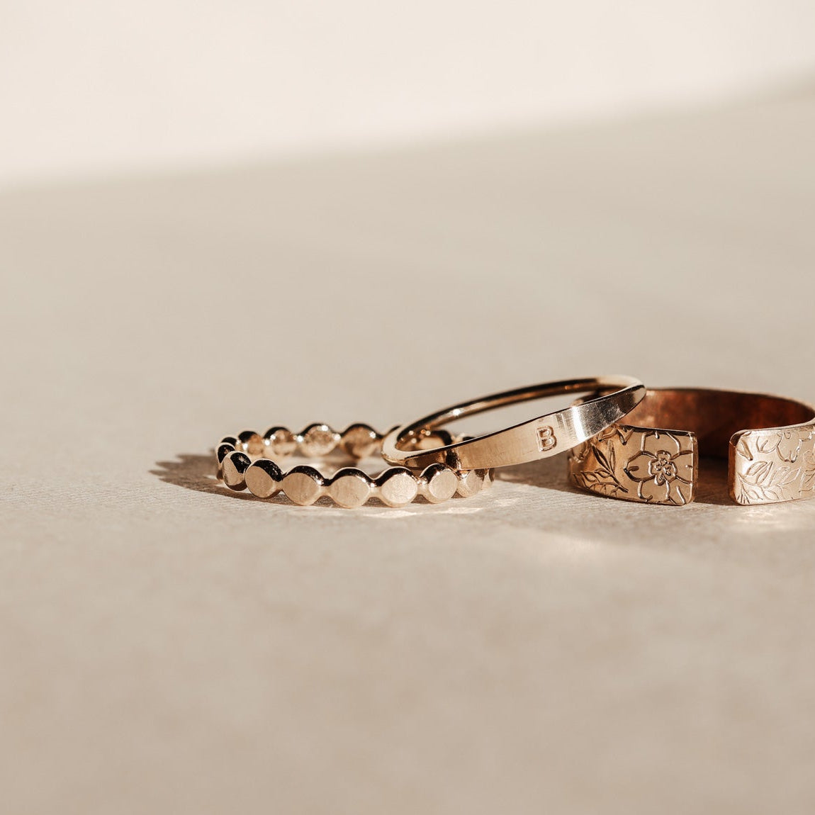 Personalised jewellery - KBN Jewellery - handmade jewellery - dainty ring – big beads ring – necklace ring – dainty ring – Australian made – beaded ring – chunky ring - circle flat bead ring - flat bead ring