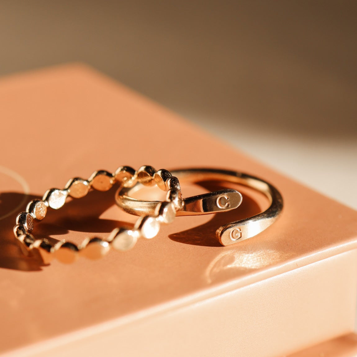 Personalised jewellery - KBN Jewellery - handmade jewellery - dainty ring – big beads ring – necklace ring – dainty ring – Australian made – beaded ring – chunky ring - circle flat bead ring - flat bead ring