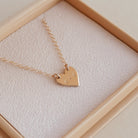 Gold Heart Shaped Necklace With Initials In Box - KBN Jewellery