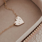Gold Heart Shaped Necklace With Initials In Box - KBN Jewellery