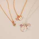 silver Gold Birthstone Pendant for necklace or bracelet KBN Jewellery
