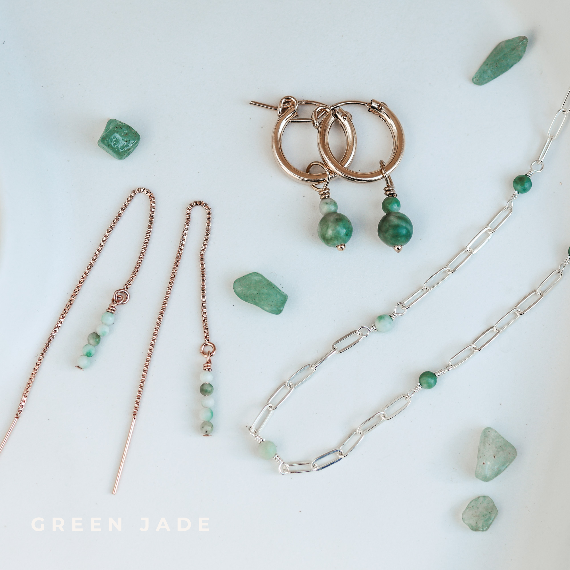 Personalised jewellery - KBN Jewellery - handmade jewellery – Personalised Jewellery gifts – Australian Made – gemstone necklace – blue lapis necklace – green jade necklace – amethyst necklace – black obsidian necklace – peach aventurine necklace – white howlite necklace – gemstone stack necklace 