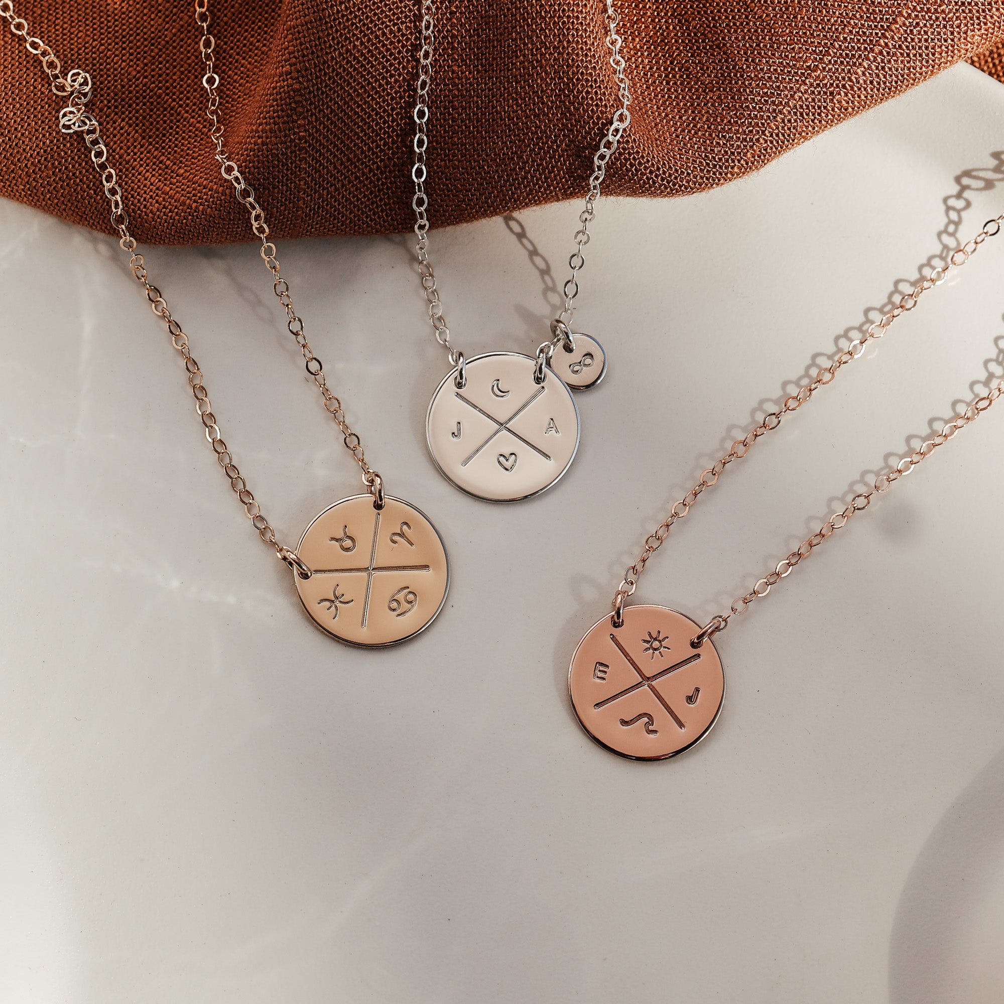 Personalised jewellery - KBN Jewellery -  handmade jewellery - cross my heart - initial necklace - symbol necklace – custom initial necklace – children initials 