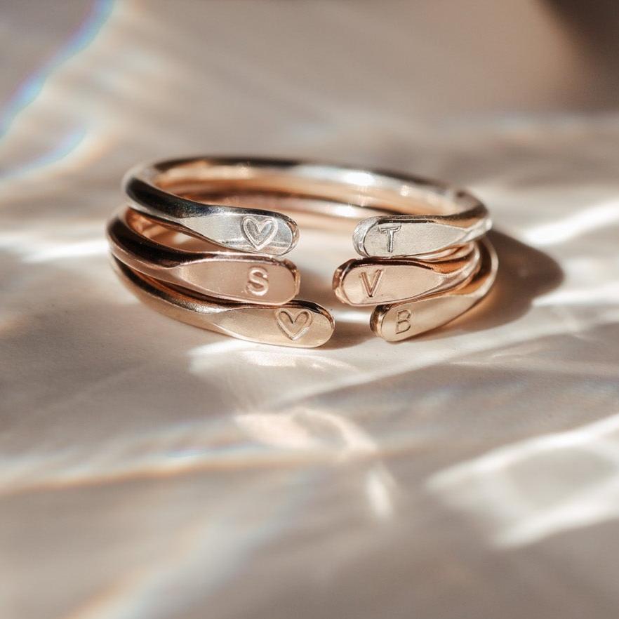 Ever Ring - Personalised jewellery - KBN Jewellery - handmade jewellery – initial ring – symbol ring – Jewellery Gifts