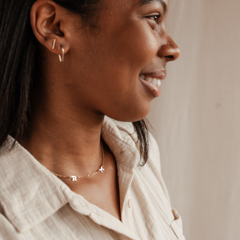 Personalised jewellery - KBN Jewellery - handmade jewellery – Personalised Jewellery gifts – Dainty jewellery- Dainty necklace - initial necklace – family initial necklace 