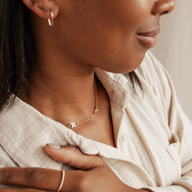 Personalised jewellery - KBN Jewellery - handmade jewellery – Personalised Jewellery gifts – Dainty jewellery- Dainty necklace - initial necklace – family initial necklace 