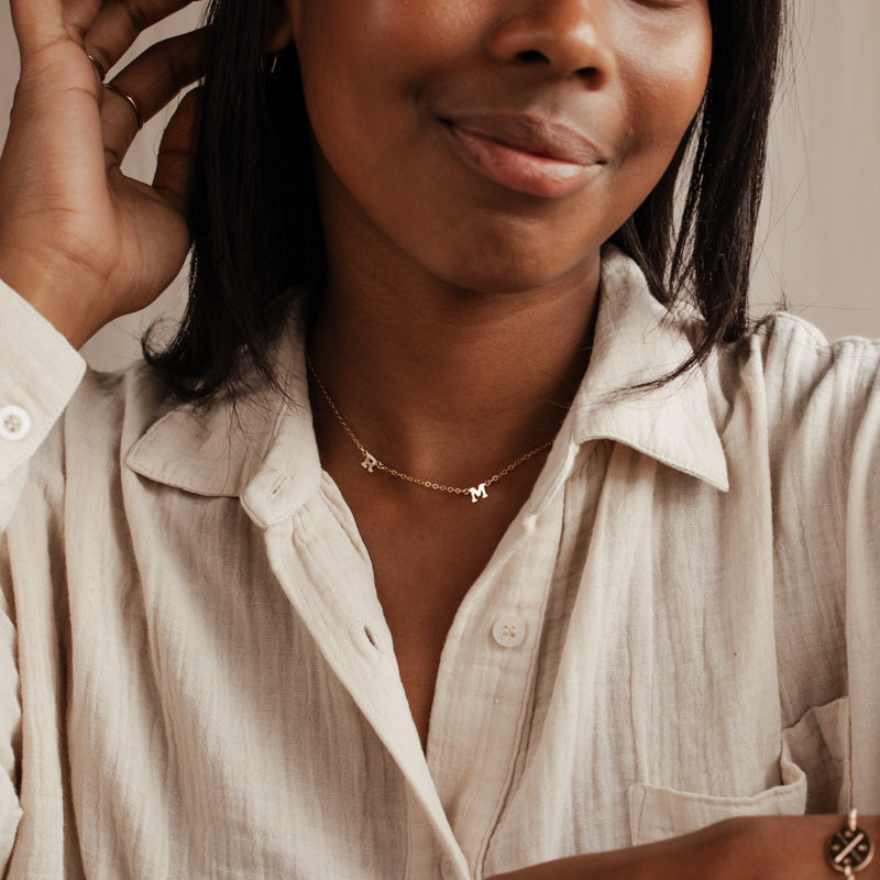 Personalised jewellery - KBN Jewellery - handmade jewellery – Personalised Jewellery gifts – Dainty jewellery- Dainty necklace - initial necklace – family initial necklace 