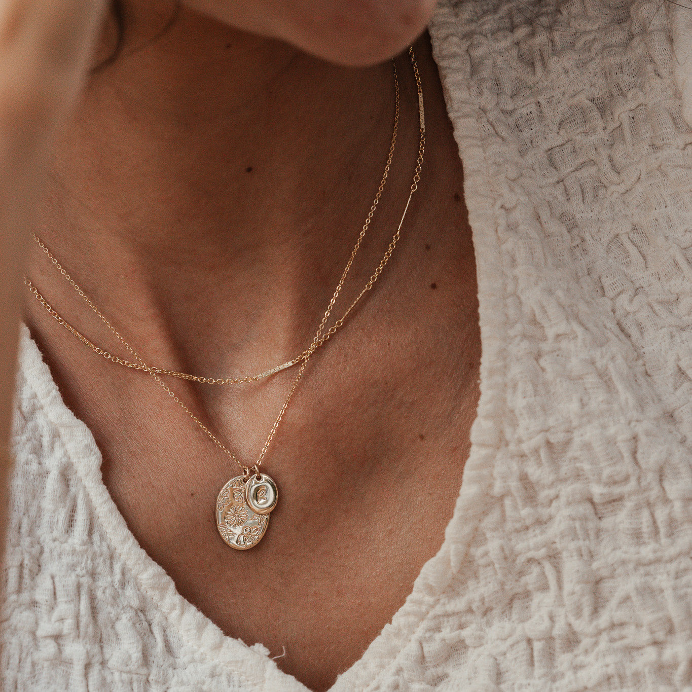 Personalised jewellery - KBN Jewellery - handmade jewellery – Personalised Jewellery gifts – Dainty jewellery- Dainty necklace – flower stamped necklace – family flowers – kids birth flowers – birth flower necklace – personalised flower stamped necklace - floral display necklace - spring necklace - birth flower garden necklace - handmade jewellery 