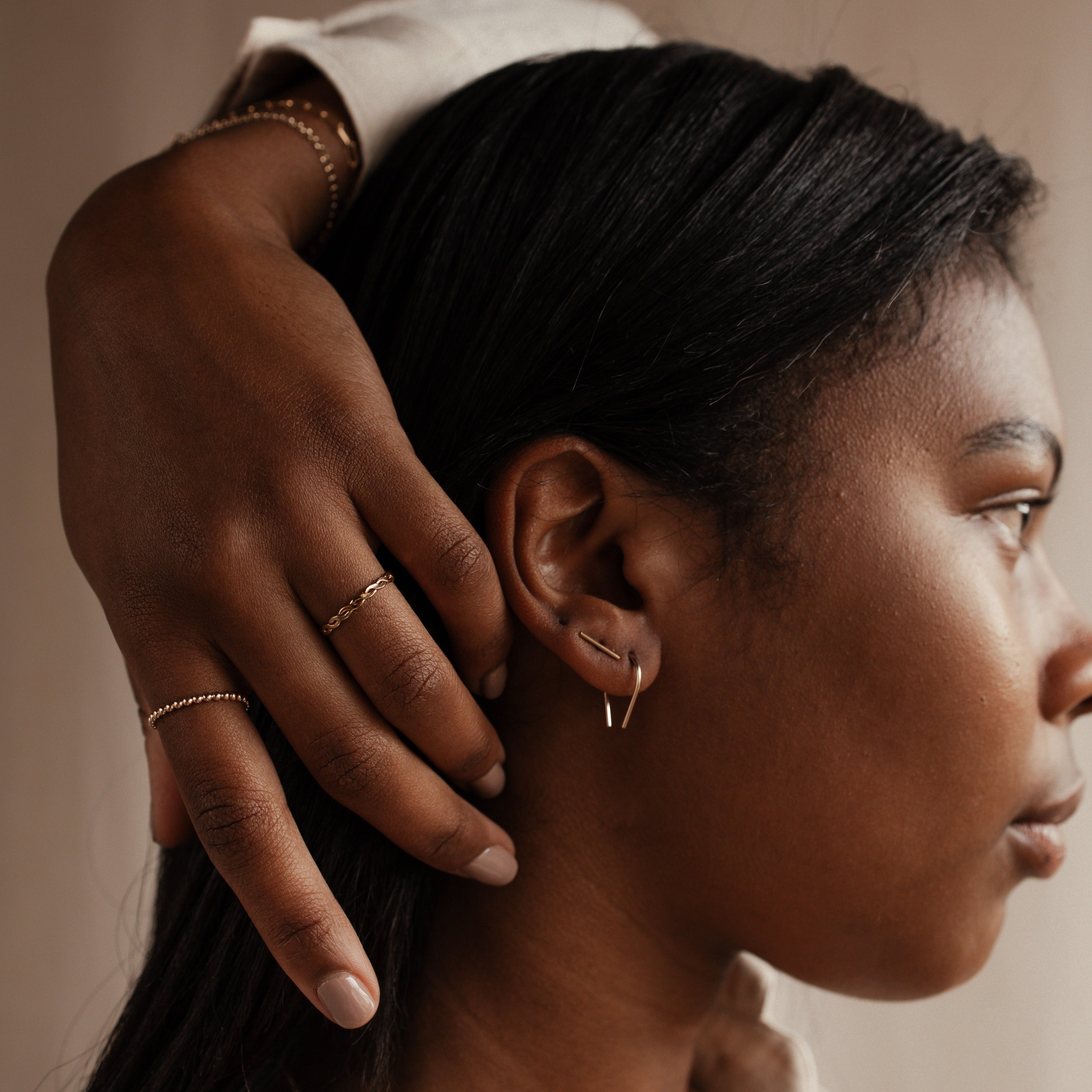 Personalised jewellery – handmade jewellery – KBN jewellery – Australian made jewellery – handmade earrings – bar studs – everyday earrings – short bar earrings 