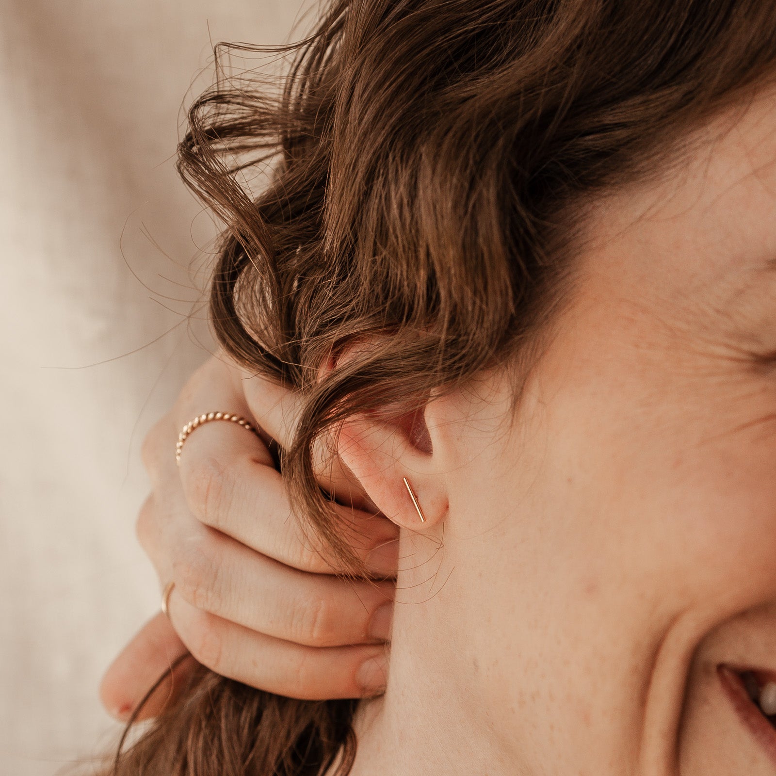 Personalised jewellery – handmade jewellery – KBN jewellery – Australian made jewellery – handmade earrings – bar studs – everyday earrings – short bar earrings 