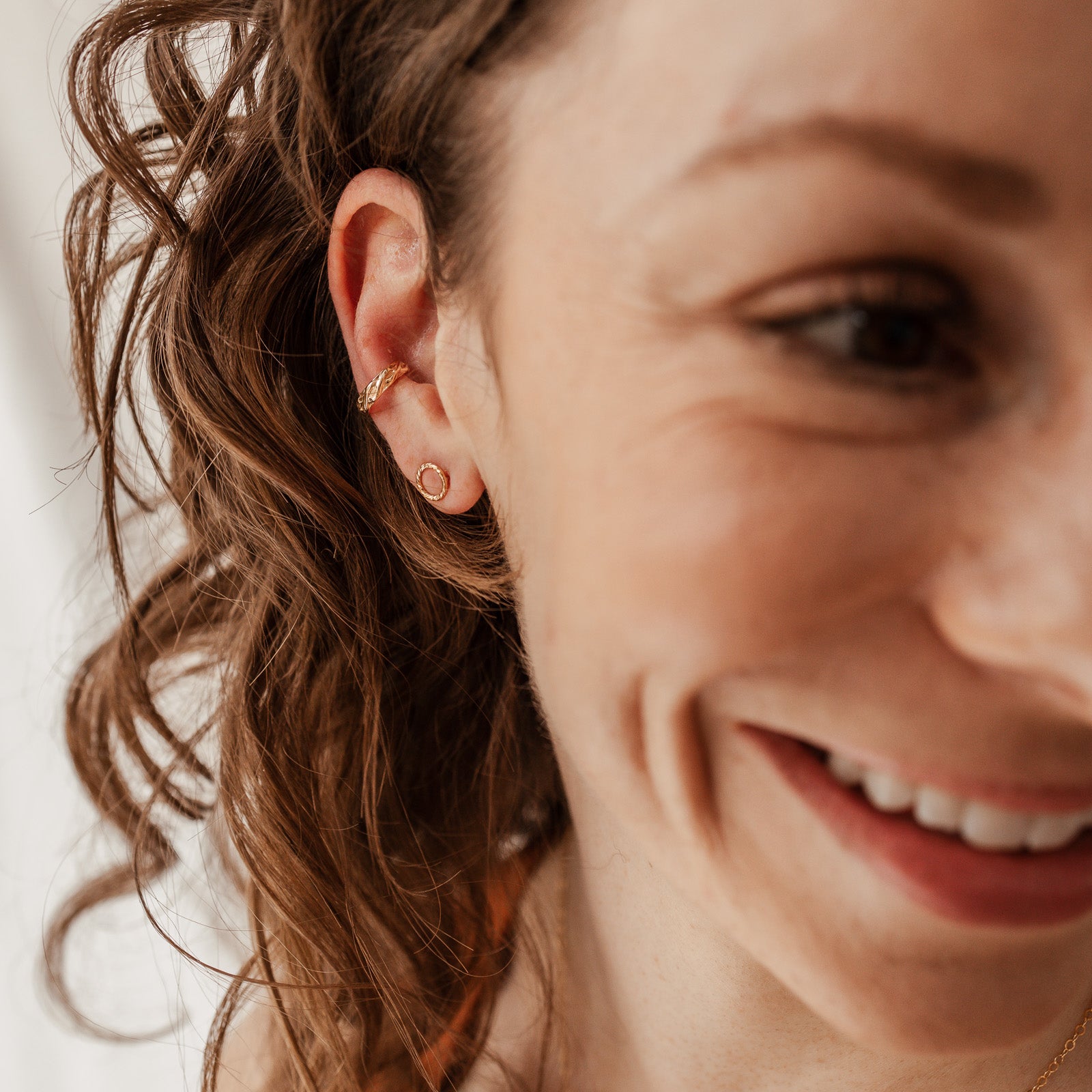 Personalised jewellery - KBN Jewellery - handmade jewellery – Personalised Jewellery gifts – Australian Made – ear cuff – no piecing earring – cuff earring – thick cuff – patterned ear cuff – criss cross pattern cuff – ear cuff 