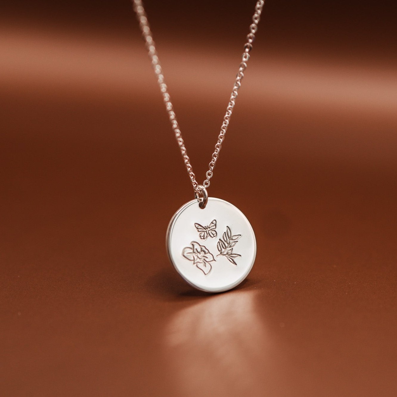 Personalised jewellery - KBN Jewellery - handmade jewellery – Personalised Jewellery gifts- birth flower necklace – family birth flower necklace – month flower necklace – gift idea for Mum – flower jewellery