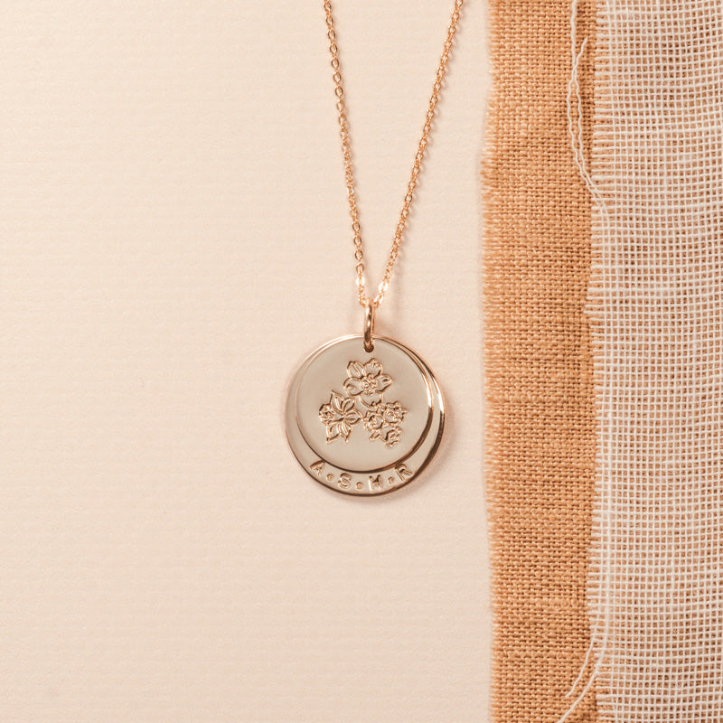 Personalised jewellery - KBN Jewellery - handmade jewellery – Personalised Jewellery gifts – Dainty jewellery- Dainty necklace – stacked necklace – kids name necklace – initial necklace – children’s name necklace – family necklace – kids birth flower necklace – birth flower and initial necklace