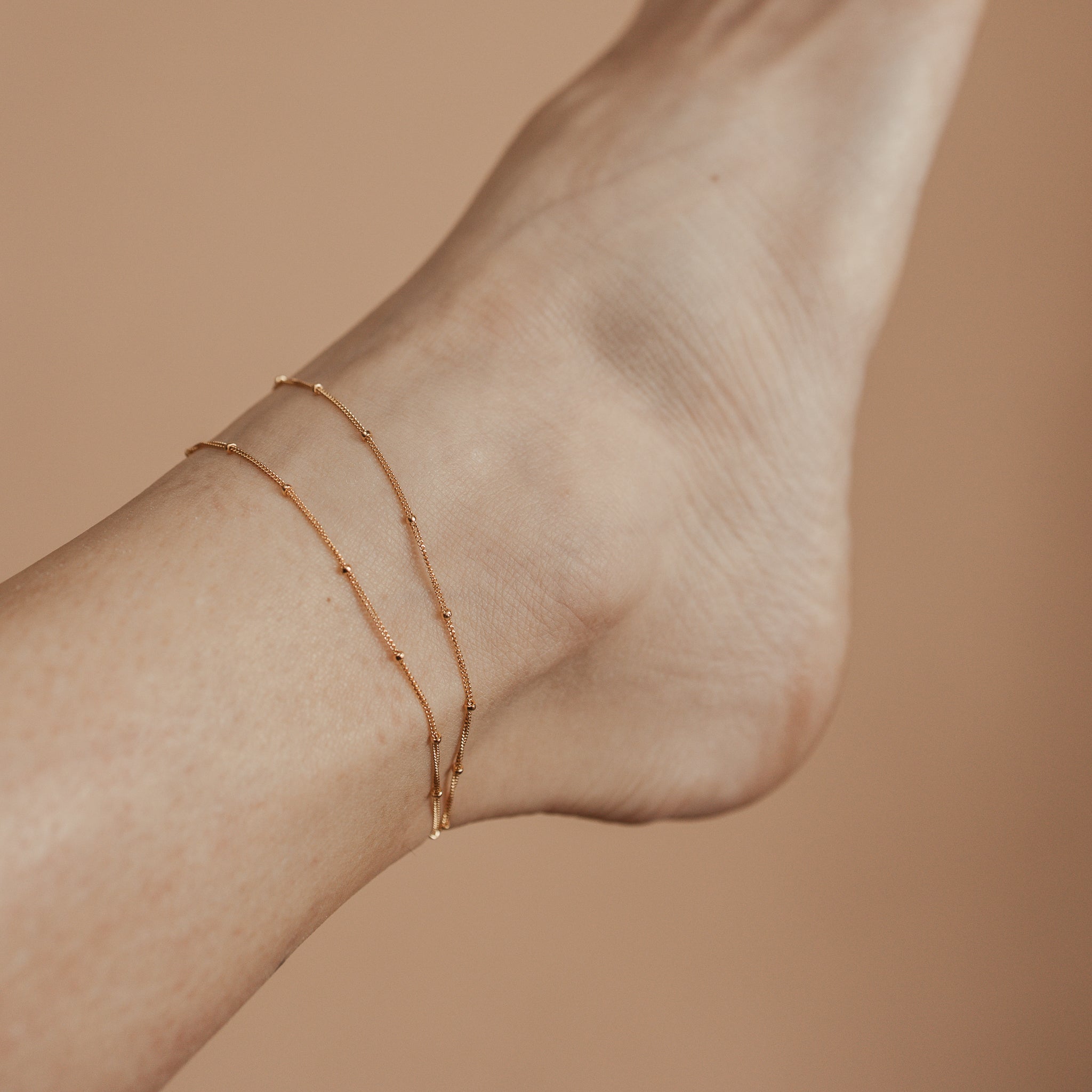 Personalised jewellery - KBN Jewellery - handmade jewellery – custom jewellery gifts – dainty anklet – stacking anklet – layering anklet – simple chain – affordable jewellery – Australian made jewellery – beaded anklet chain