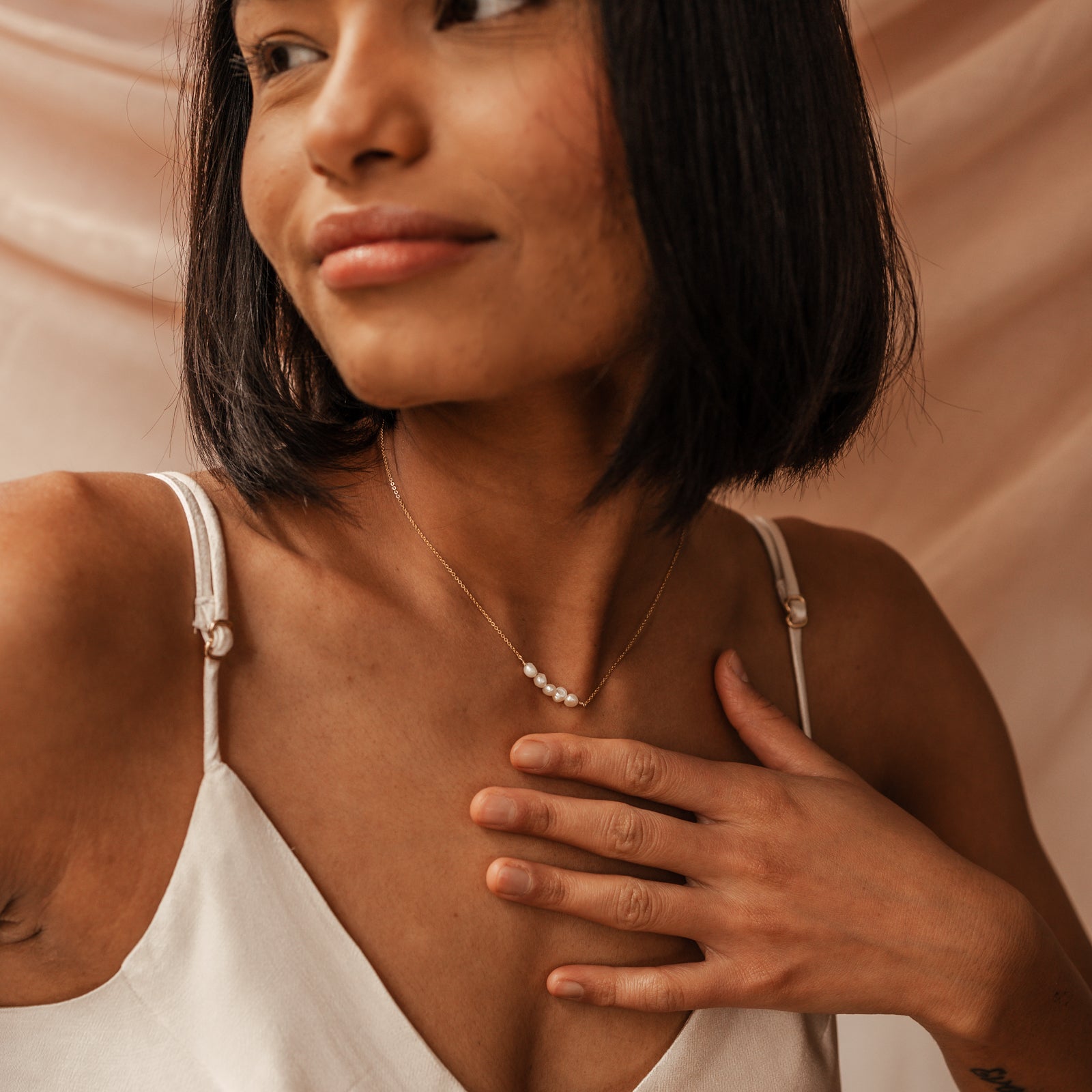 Personalised jewellery – handmade jewellery – KBN jewellery – Australian made jewellery – real pearl necklace - pearl stack necklace - handmade pearl jewellery - handmade pearl necklace - Australian made pearl necklace - unique pearl necklace 