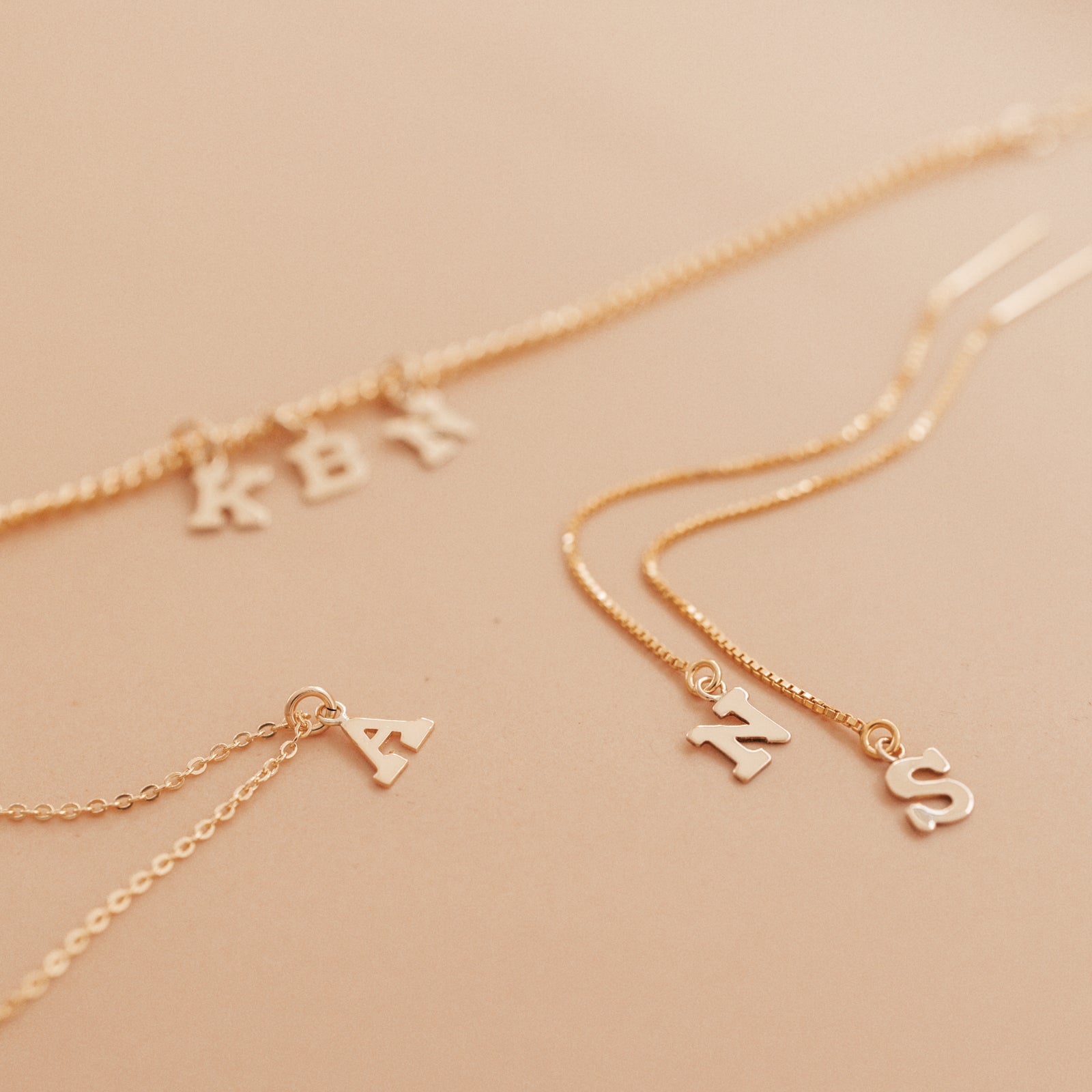 Personalised jewellery – handmade jewellery – KBN jewellery – Australian made jewellery – initial necklace – single letter necklace – children’s initial necklace 