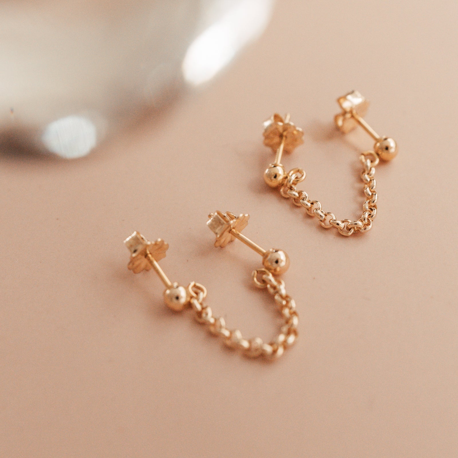 Personalised jewellery - KBN Jewellery - handmade jewellery – Personalised Jewellery gifts – Dainty jewellery- chain earrings – two earrings in one – connecting earrings – studs – handmade earrings 