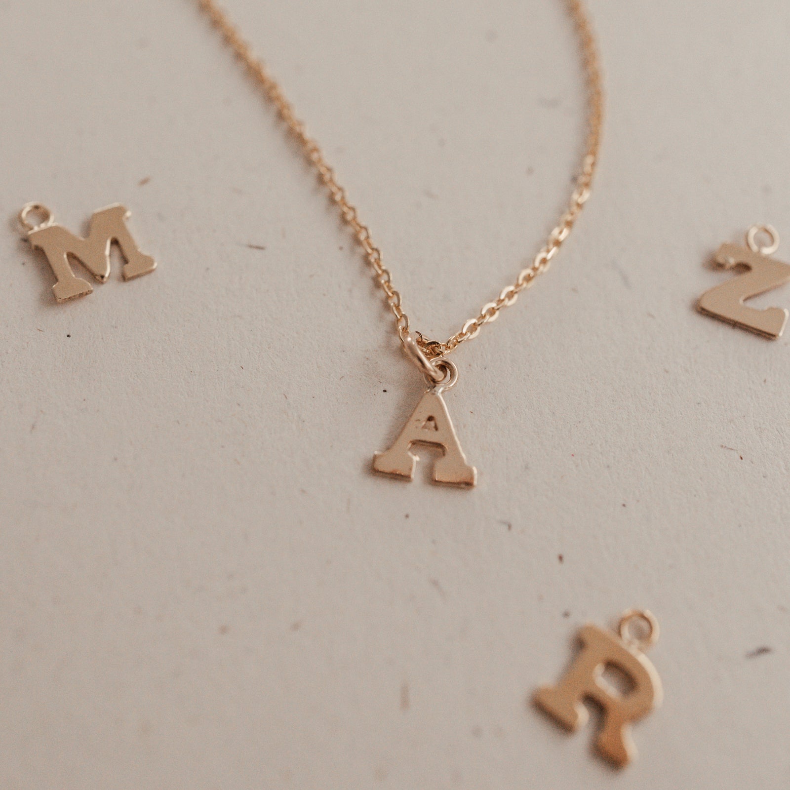 Personalised jewellery – handmade jewellery – KBN jewellery – Australian made jewellery – initial necklace – single letter necklace – children’s initial necklace 