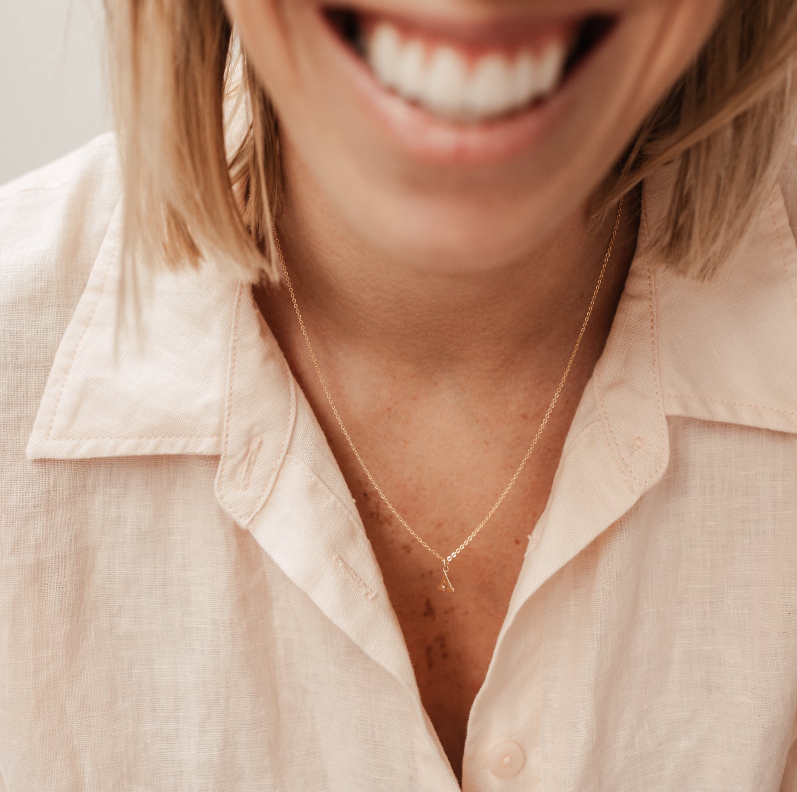 Personalised jewellery – handmade jewellery – KBN jewellery – Australian made jewellery – initial necklace – single letter necklace – children’s initial necklace 