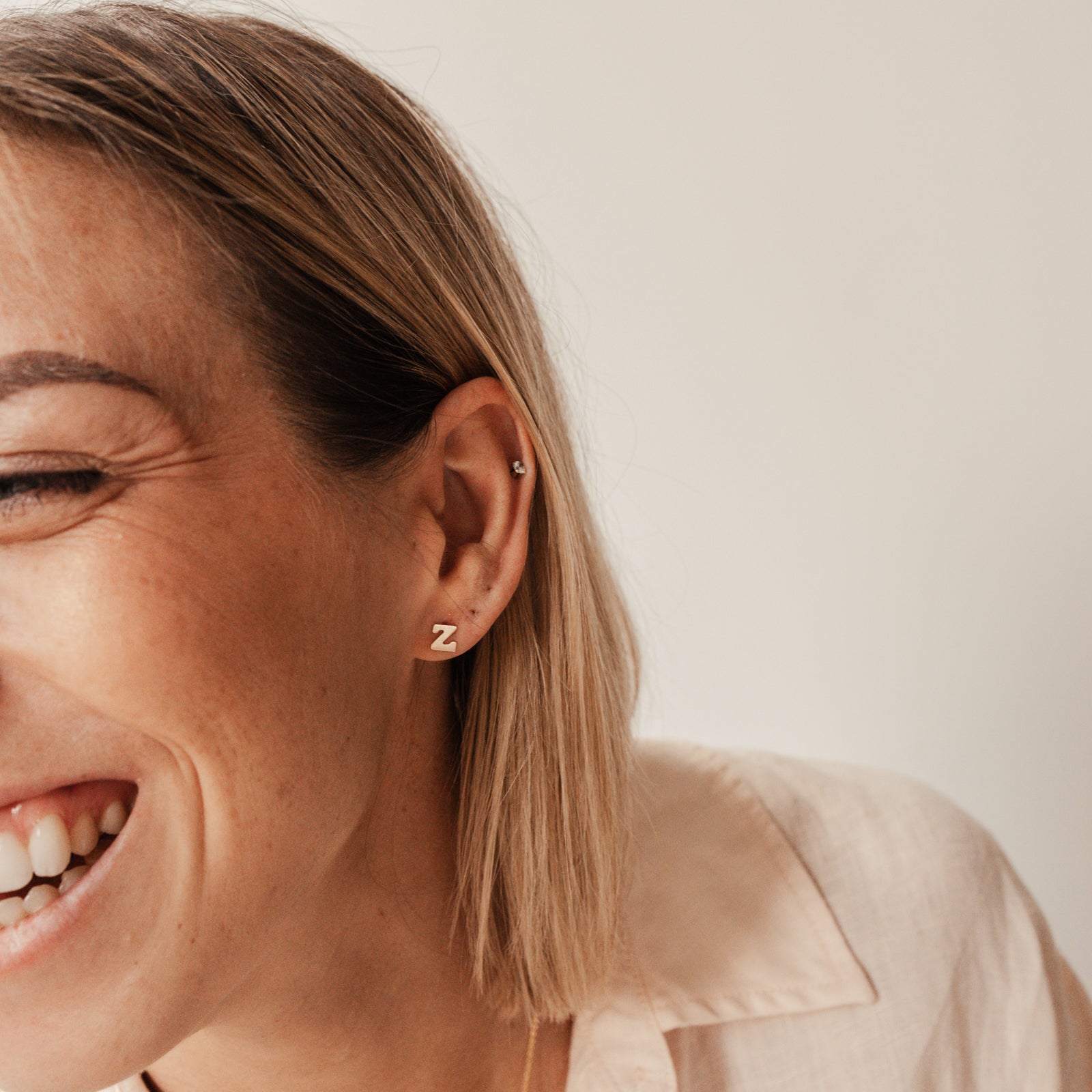 Personalised jewellery - KBN Jewellery - handmade jewellery – Personalised Jewellery gifts – Australian Made – initial stud earrings – letter initial earring – children initials studs 