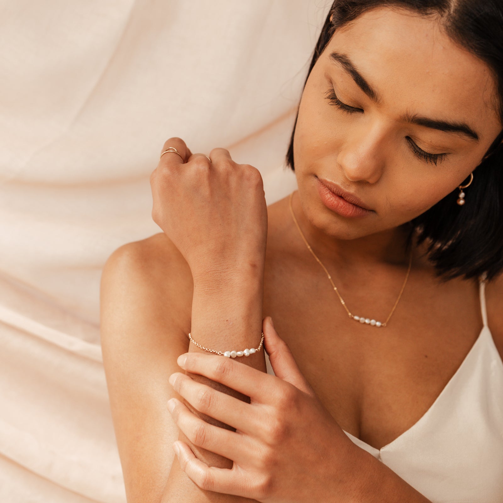 Personalised jewellery – handmade jewellery – KBN jewellery – Australian made jewellery – real pearl necklace - pearl stack necklace - handmade pearl jewellery - handmade pearl necklace - Australian made pearl necklace - unique pearl necklace 