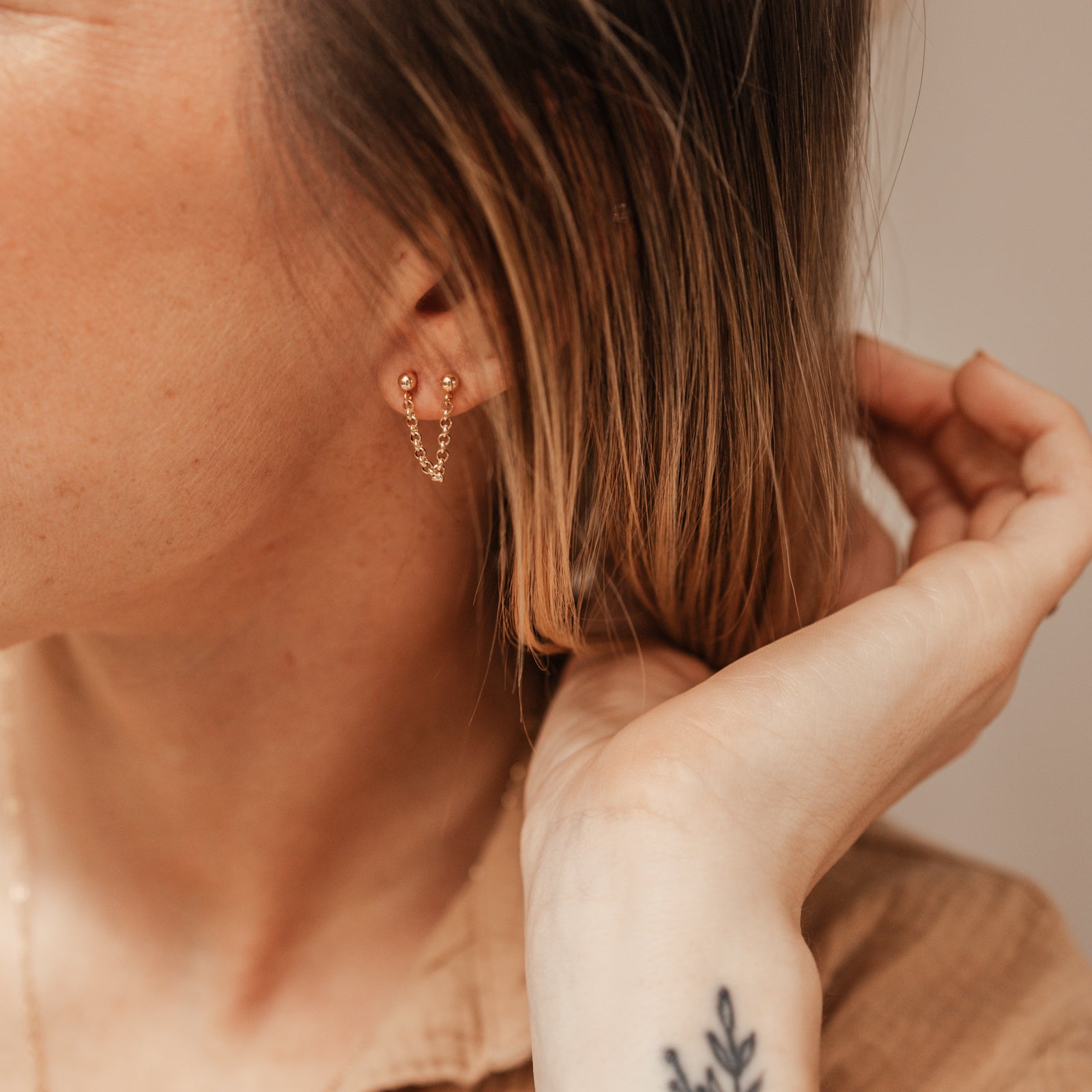 Personalised jewellery - KBN Jewellery - handmade jewellery – Personalised Jewellery gifts – Dainty jewellery- chain earrings – two earrings in one – connecting earrings – studs – handmade earrings 