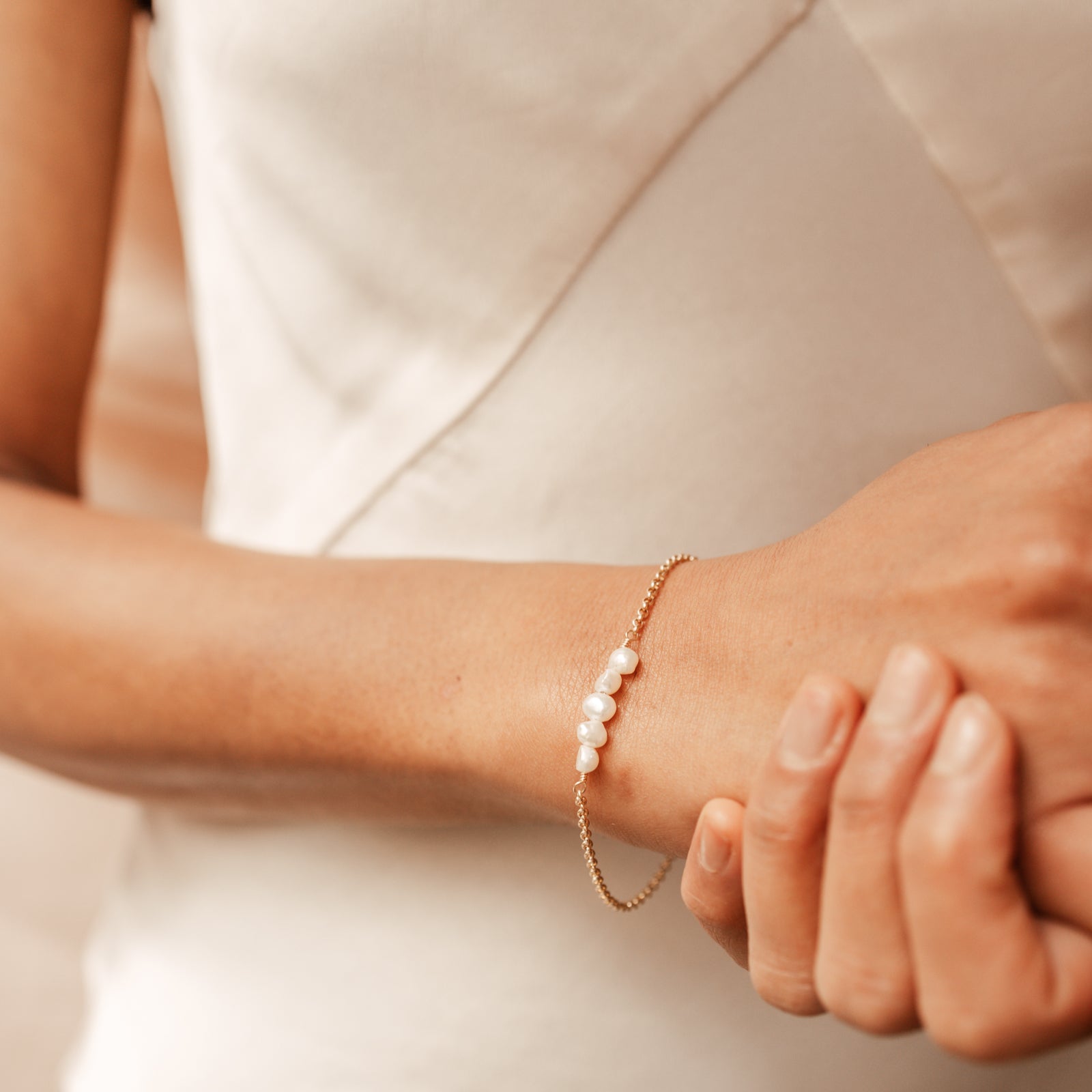 Personalised jewellery - KBN Jewellery - handmade jewellery – Personalised Jewellery gifts – Dainty jewellery – pearl jewellery – pearl bracelet – dainty pearl bracelet – Mothers day gift – wedding gift – natural pearls 