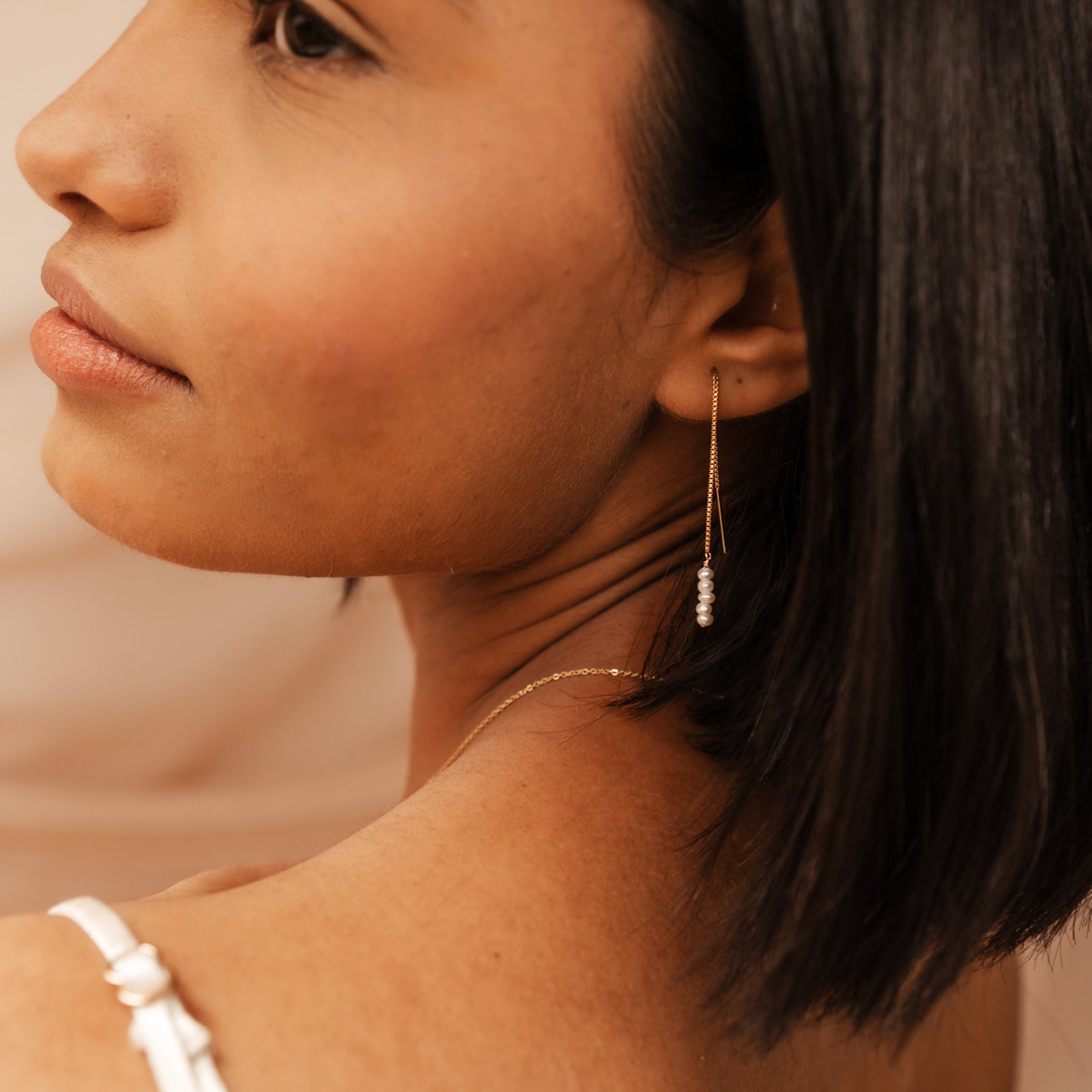 Personalised jewellery - KBN Jewellery - handmade jewellery – Personalised Jewellery gifts – Dainty jewellery- Dainty earrings – pearl earrings – thread through earrings – handmade earrings – real pearl earrings – Australian made earrings 