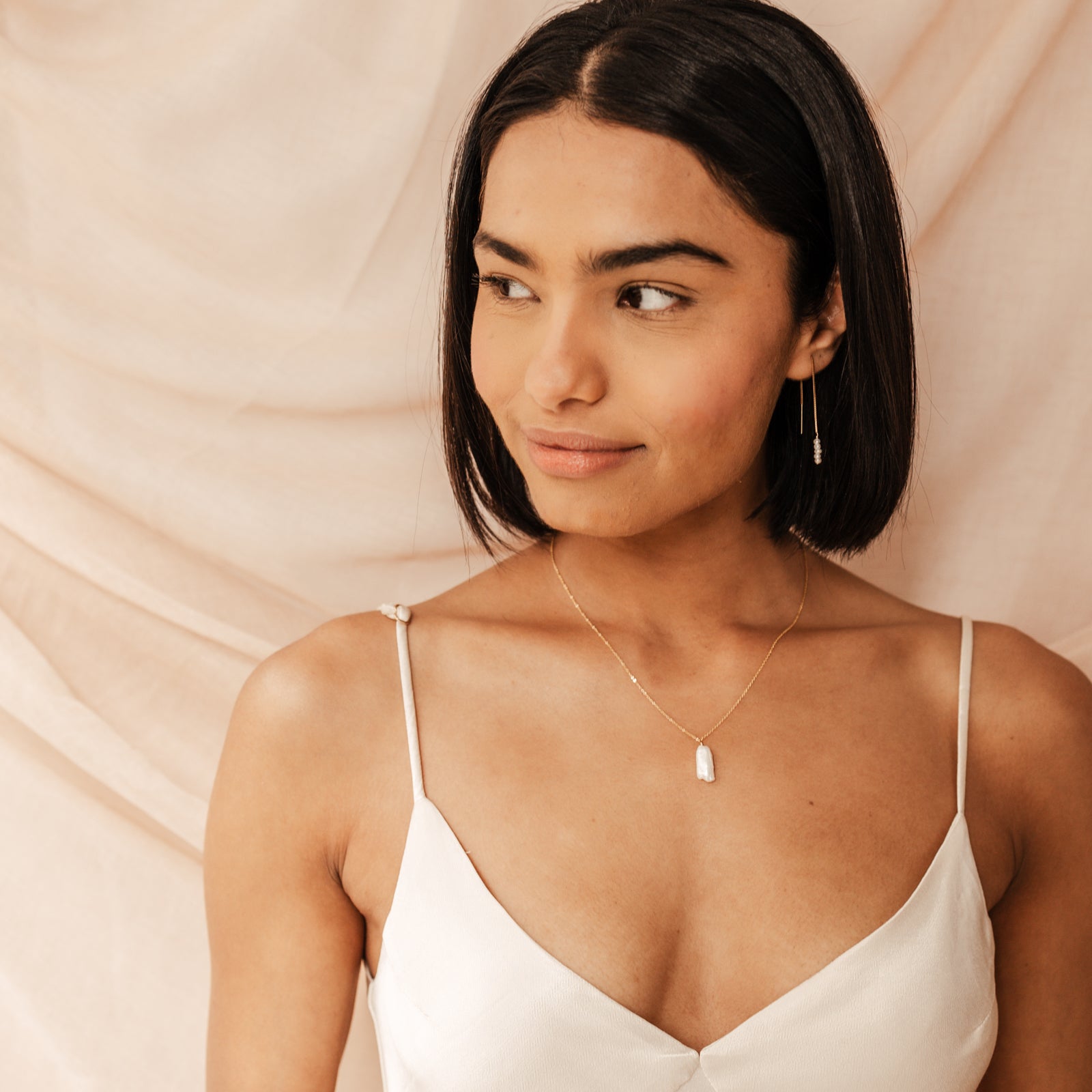 Personalised jewellery - KBN Jewellery - handmade jewellery – Personalised Jewellery gifts – Dainty jewellery- Dainty earrings – pearl earrings – thread through earrings – handmade earrings – real pearl earrings – Australian made earrings 