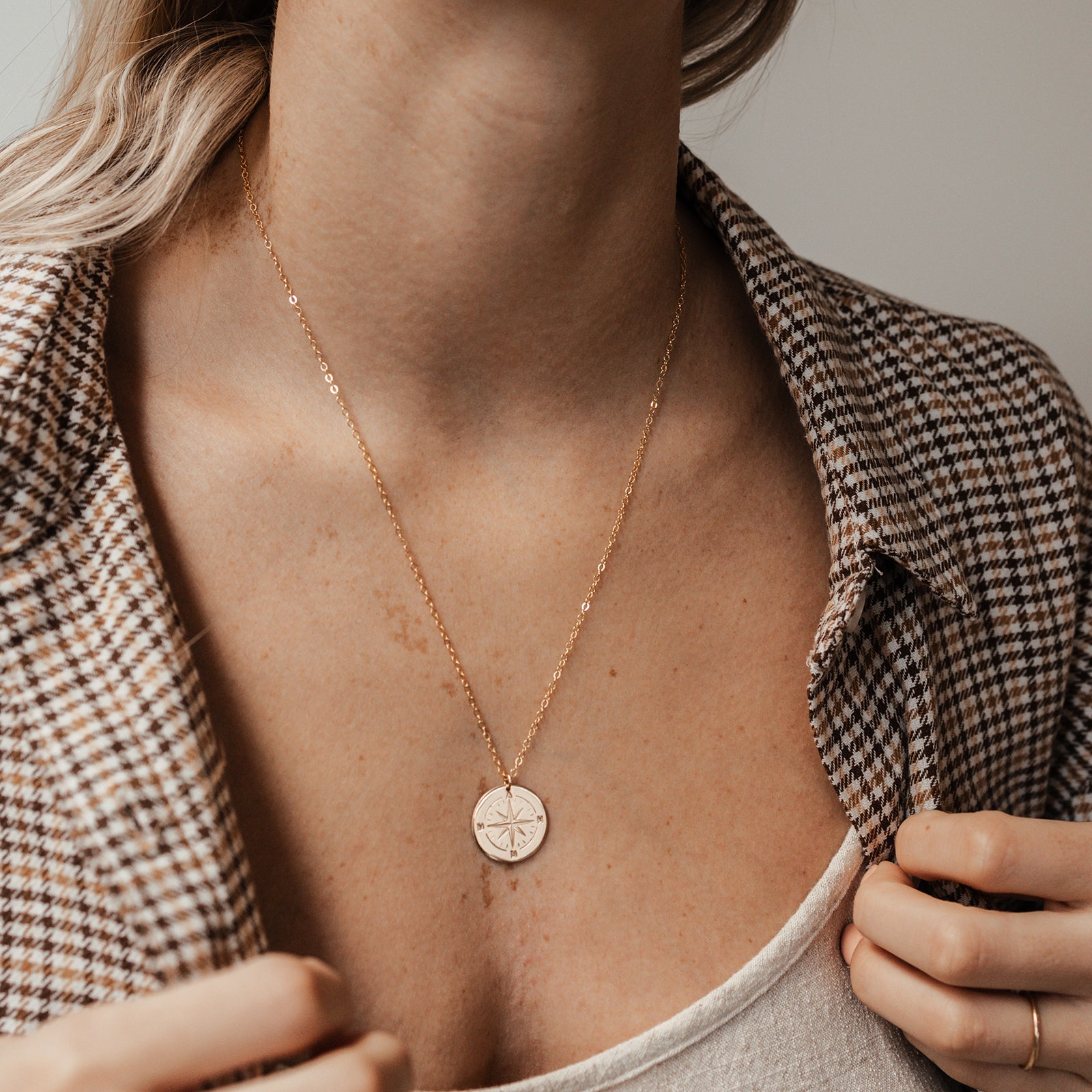 Personalised jewellery - KBN Jewellery - handmade jewellery – Personalised Jewellery gifts – Dainty jewellery- compass necklace – personalised compass pendant – compass pendant for necklace – initial necklace 