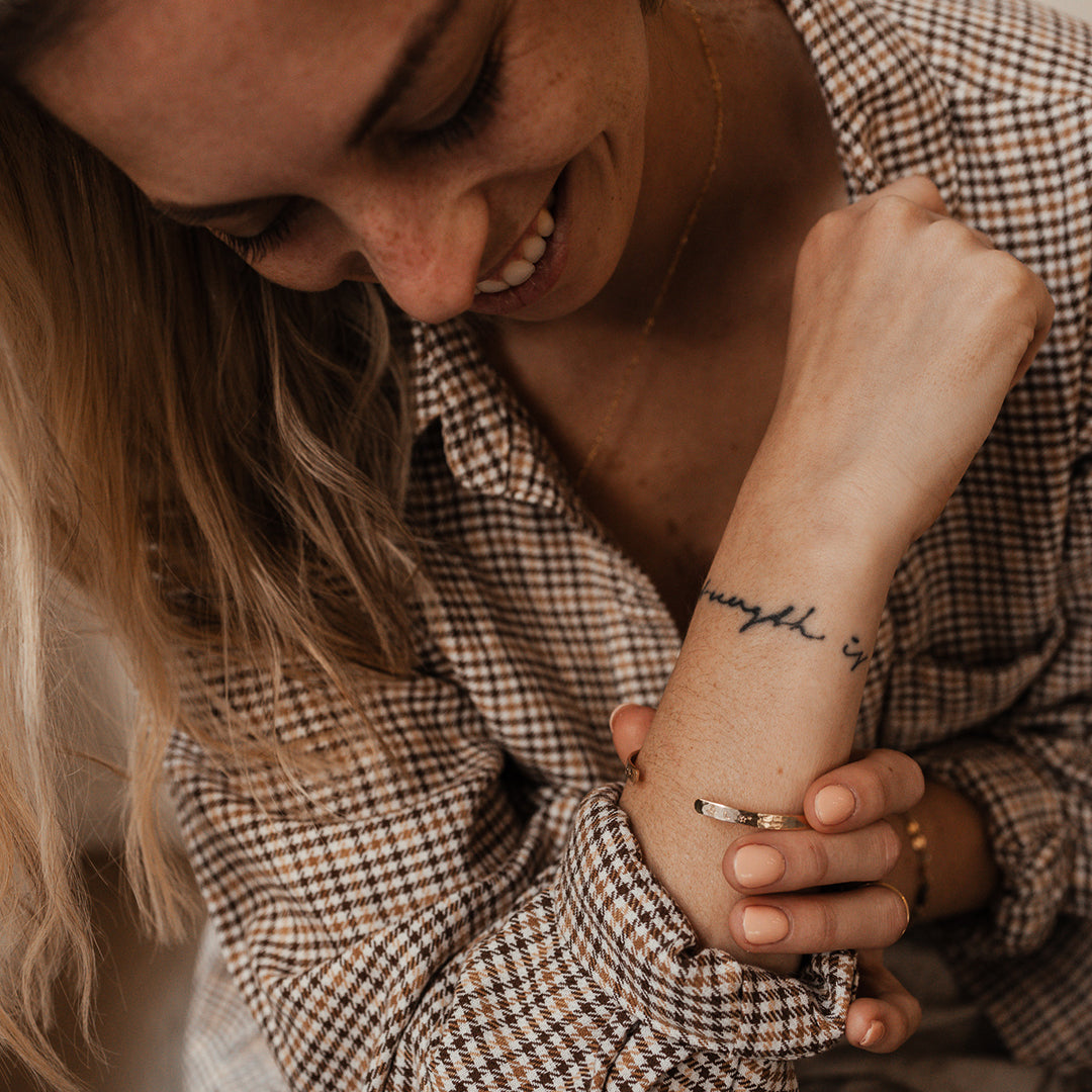 Personalised jewellery - KBN Jewellery - handmade jewellery – Personalised Jewellery gifts – Dainty jewellery – dainty bracelet – handmade cuff – handmade bangle – wrist cuff – handmade cuff bracelet – personalised cuff bracelet – symbol and initial cuff bracelet 