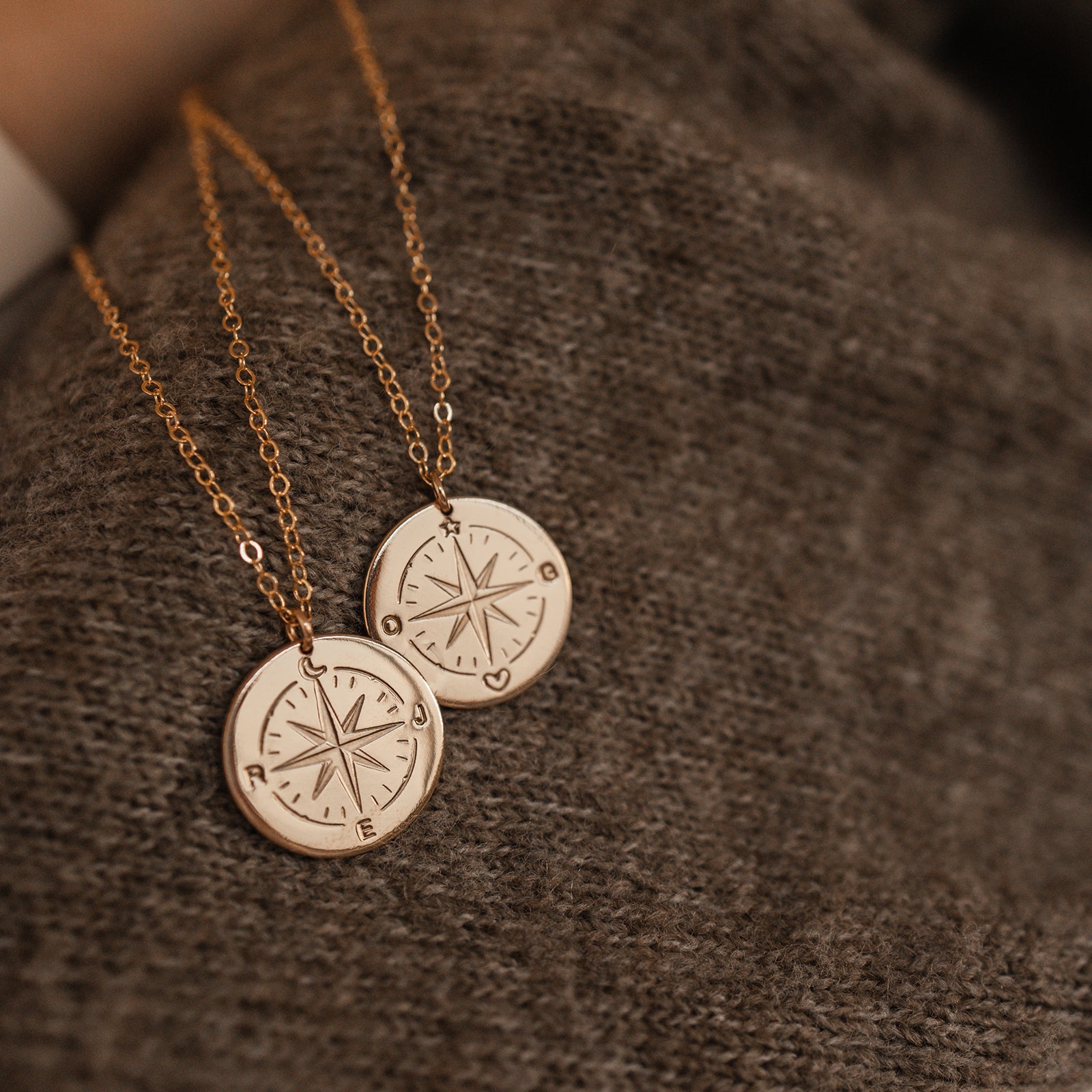 Personalised jewellery - KBN Jewellery - handmade jewellery – Personalised Jewellery gifts – Dainty jewellery- compass necklace – personalised compass pendant – compass pendant for necklace – initial necklace 