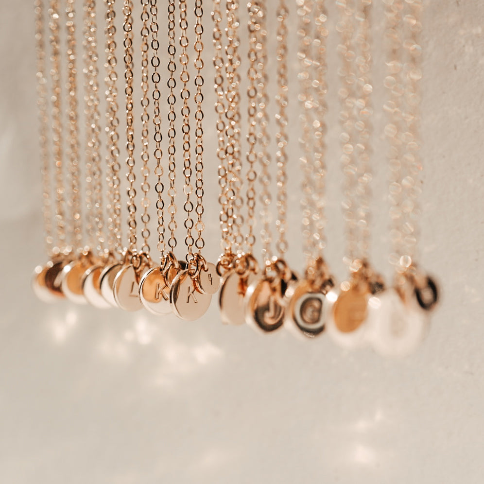 Personalised jewellery - KBN Jewellery - handmade jewellery – Personalised Jewellery gifts – personalised necklace – simple pendants – symbol necklace – initial necklace – dainty jewellery 