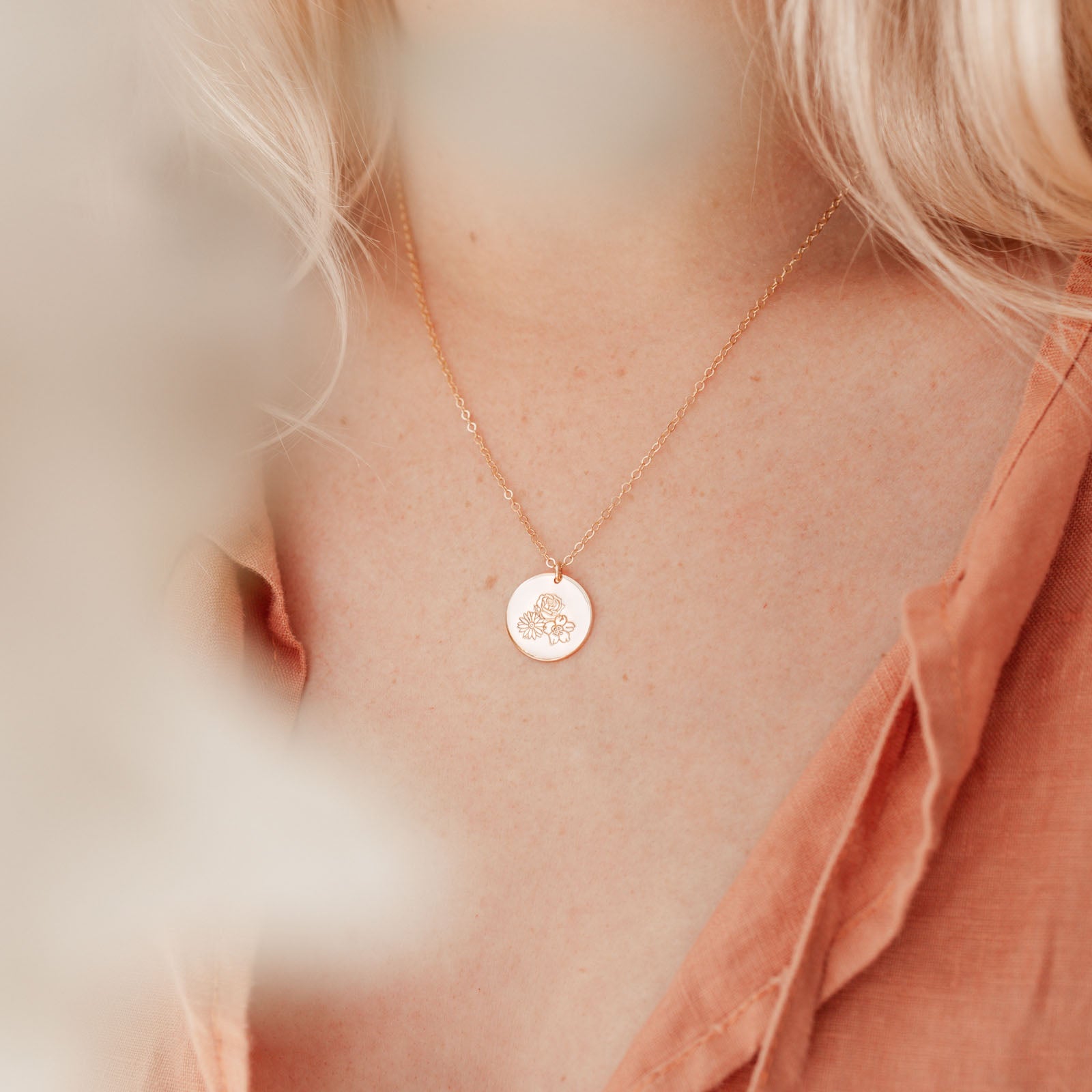 Personalised jewellery - KBN Jewellery - handmade jewellery – Personalised Jewellery gifts- birth flower necklace – family birth flower necklace – month flower necklace – gift idea for Mum – flower jewellery