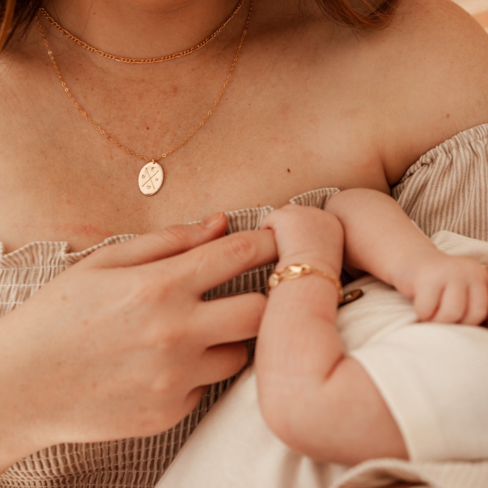 Personalised jewellery - KBN Jewellery - handmade jewellery - cross my heart - initial necklace - symbol necklace – custom initial necklace – children initials - Cross my heart necklace – dainty jewellery