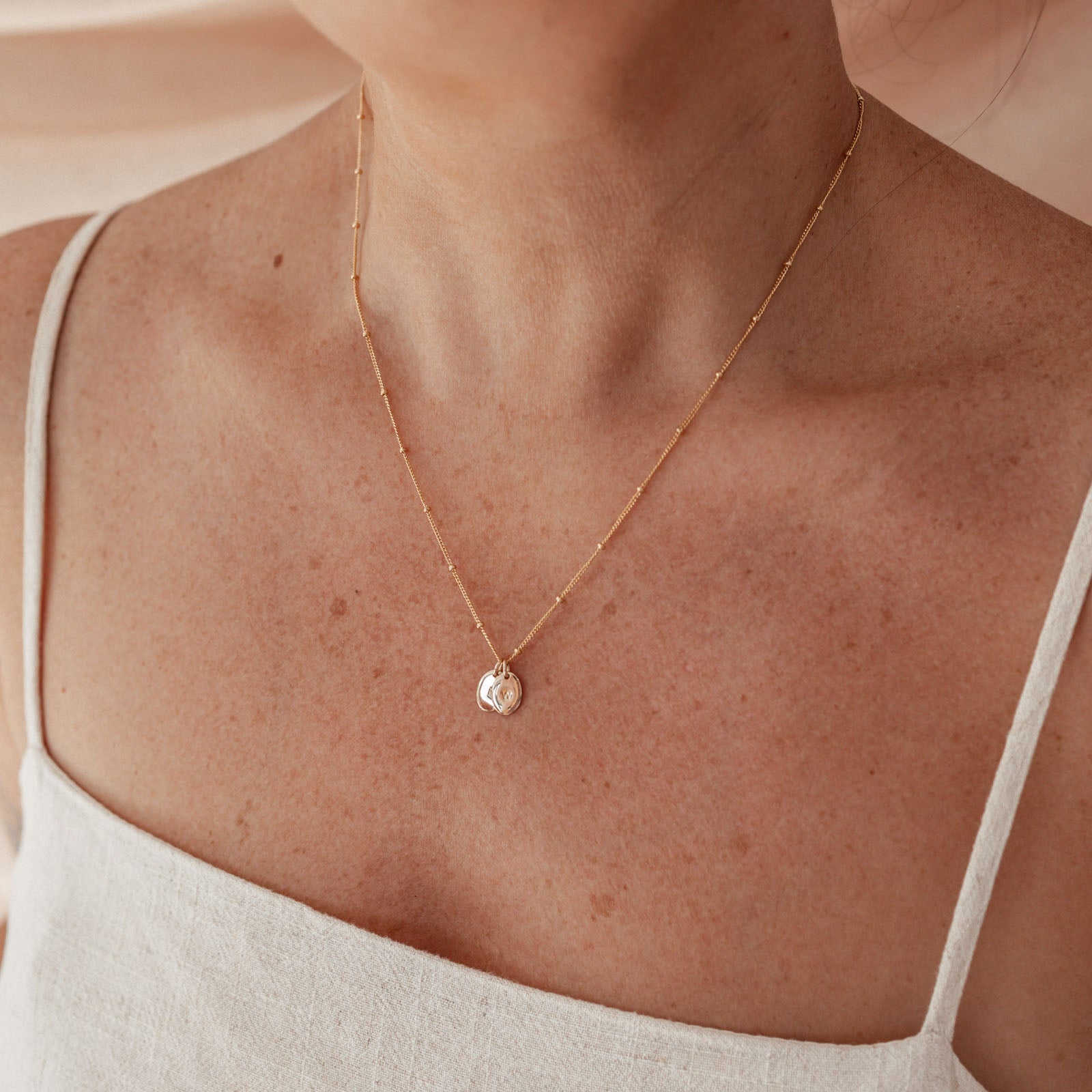 Personalised jewellery - KBN Jewellery - handmade jewellery – Personalised Jewellery gifts – Dainty jewellery- Dainty necklace - initial necklace – symbol necklace – bead chain – tiny pendant – children initial 