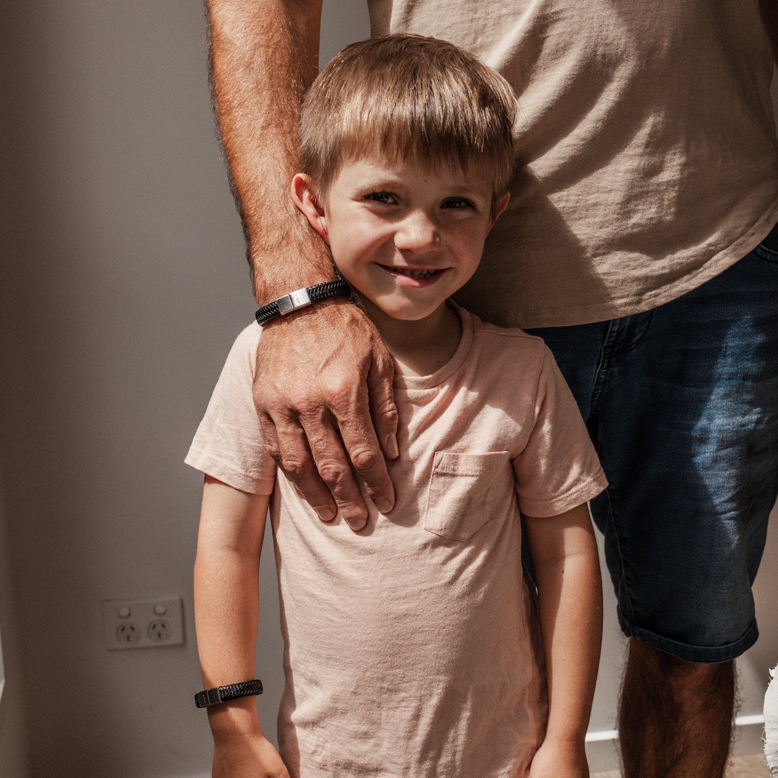 Personalised boy’s cord bracelet – boy’s bracelet  – KBN Jewellery - boy’s personalised bracelet – cord bracelet personalised – brown cord bracelet – black bracelet  – handmade bracelet – initial boy’s bracelet  - personalised gift for your son – personalised boy’s gift – personalised leather bracelet 