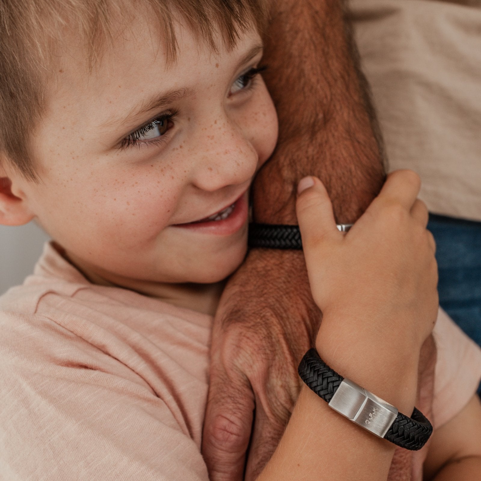 Personalised boy’s cord bracelet – boy’s bracelet  – KBN Jewellery - boy’s personalised bracelet – cord bracelet personalised – brown cord bracelet – black bracelet  – handmade bracelet – initial boy’s bracelet  - personalised gift for your son – personalised boy’s gift – personalised leather bracelet 