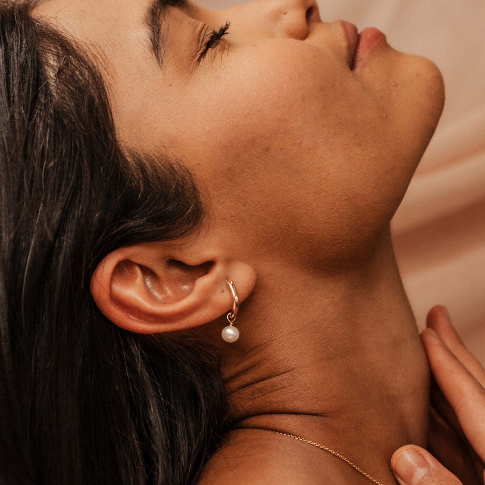 Personalised jewellery – handmade jewellery – KBN jewellery – dainty hoops – pearl earrings – pearl hoop earrings – stacked pearl earrings