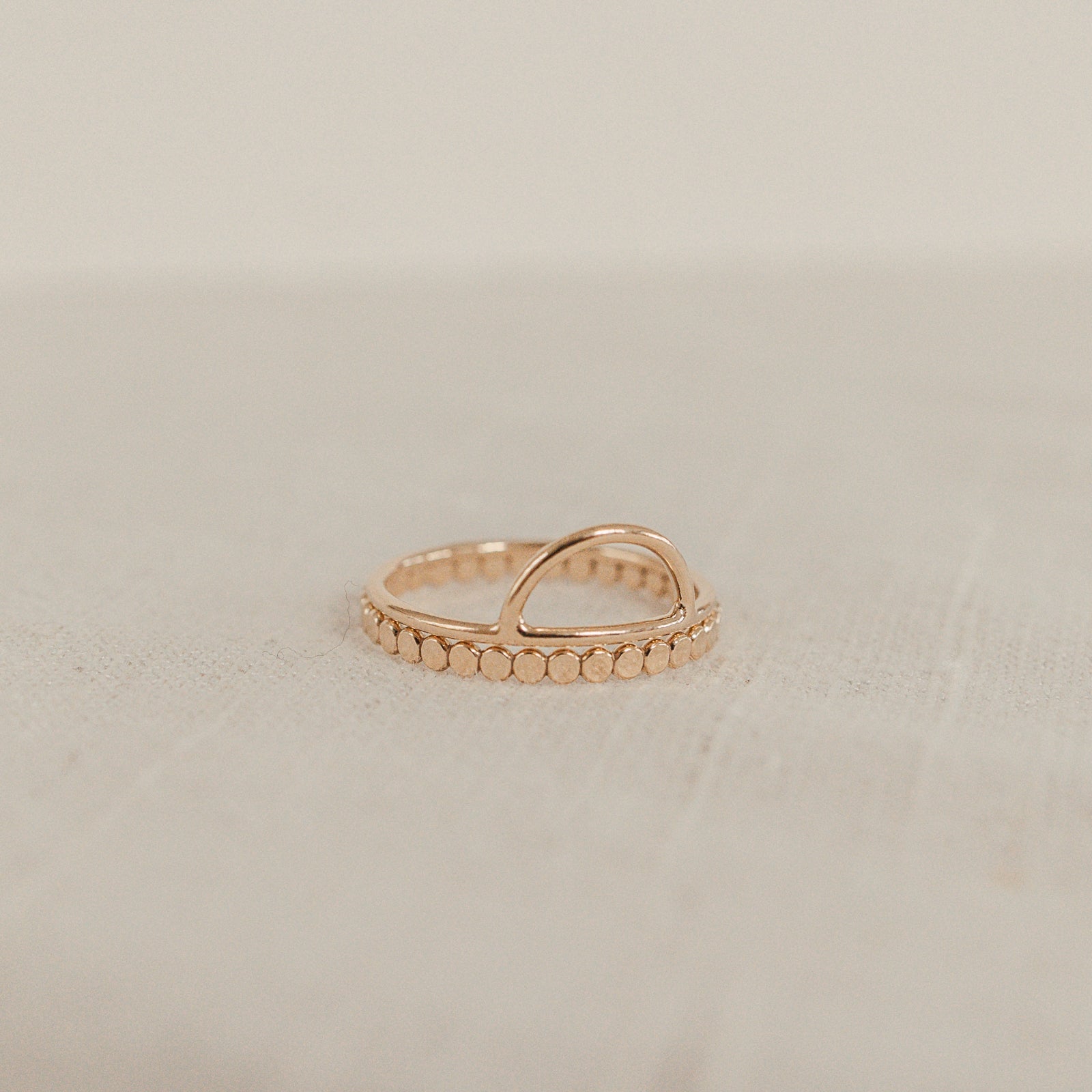 Personalised jewellery - KBN Jewellery - handmade jewellery – Personalised Jewellery gifts – Dainty jewellery – half circle ring – arched ring – stacking ring – Australian made ring 