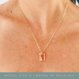 rectangle pendant tiny neat font goldfill sterling silver rose goldfill dainty delicate meaningful tiny initial symbol children names roman numerals