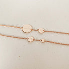 mini bracelet two pendant tiny and small pendant bracelet rose goldfill sterling silver goldfill tiny symbols initial bracelet