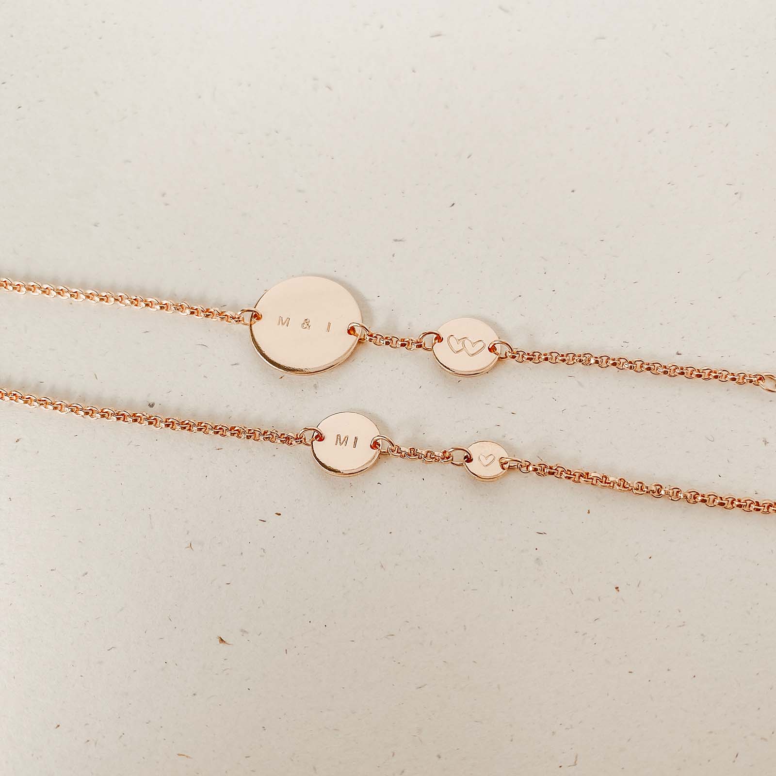 mini bracelet two pendant tiny and small pendant bracelet rose goldfill sterling silver goldfill tiny symbols initial bracelet