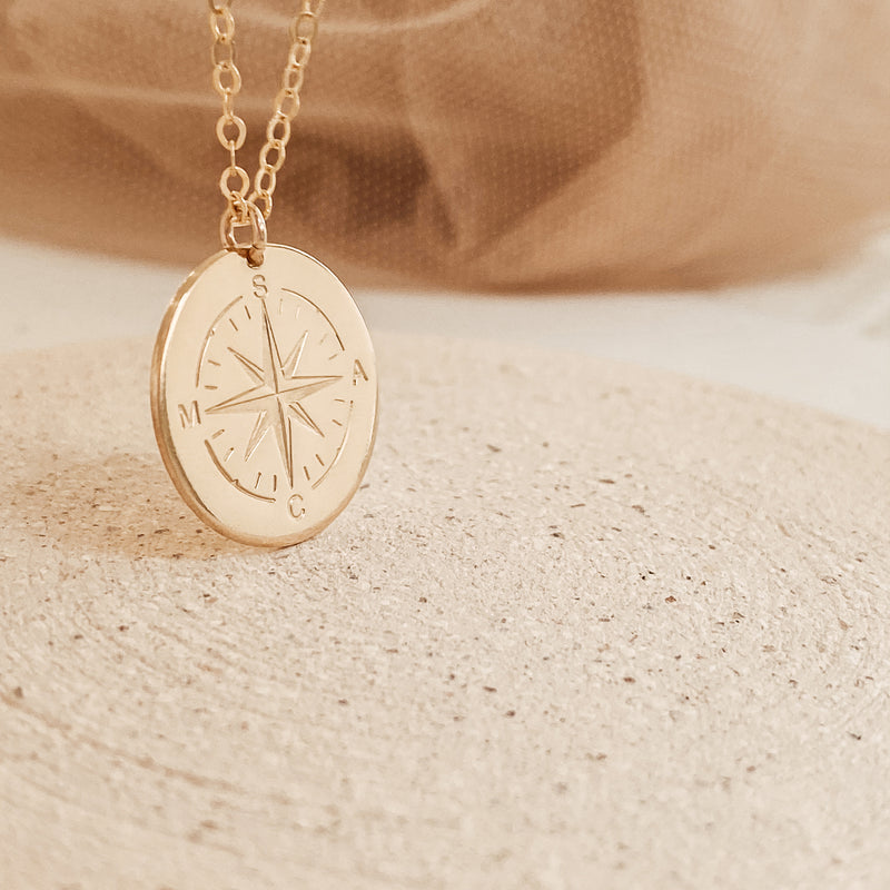 21159 - Diamond Compass Rose Petite Necklace – Lone Palm