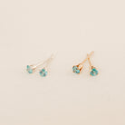 december birthstone studs turquoise stone good fortune sucess symbol sterling silver goldfill