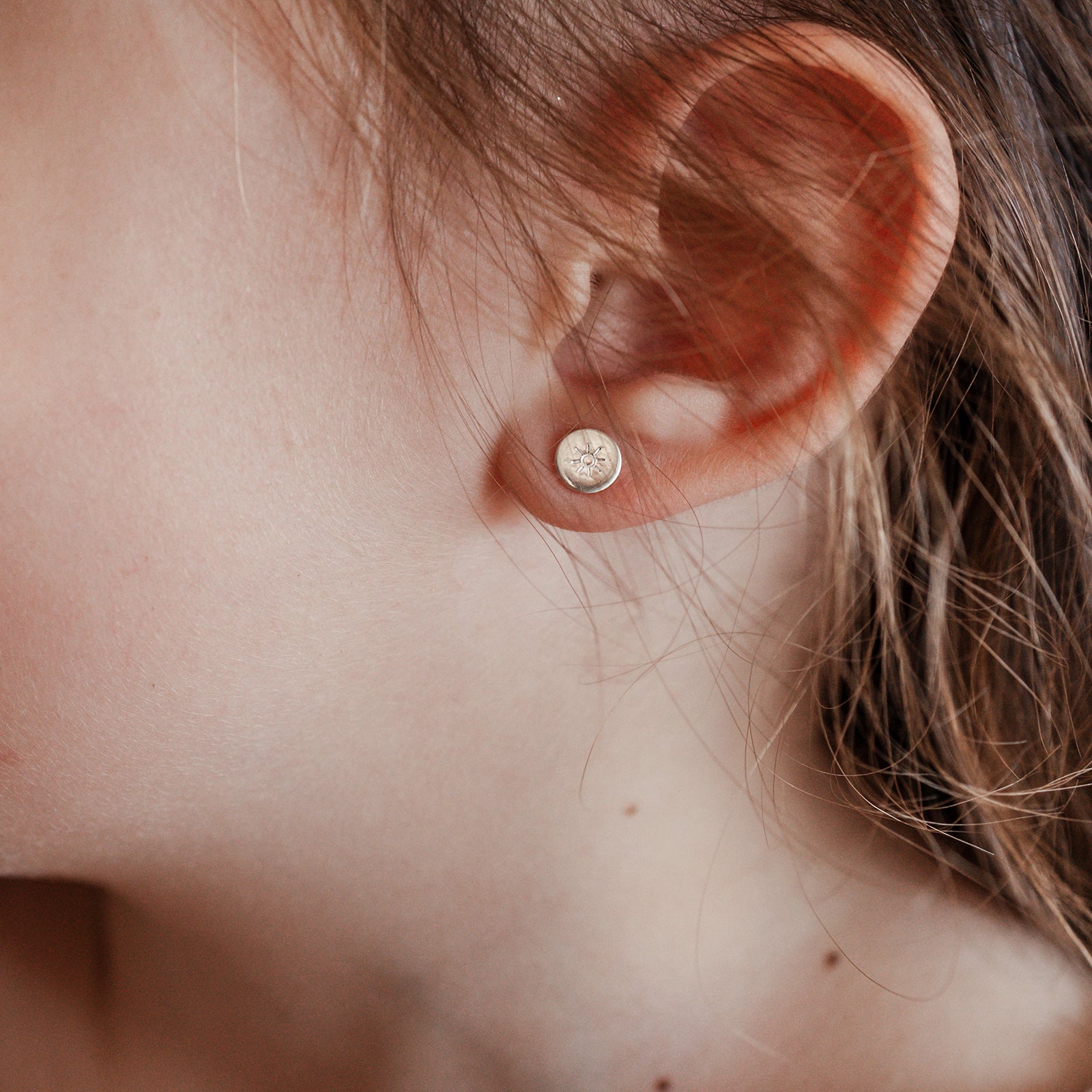 Personalised jewellery - KBN Jewellery - handmade jewellery – Personalised Jewellery gifts – personalised earrings – symbol earrings – simple studs – kid friendly earrings – personalised stud earrings – children’s earrings – first earrings – toddlers earrings 