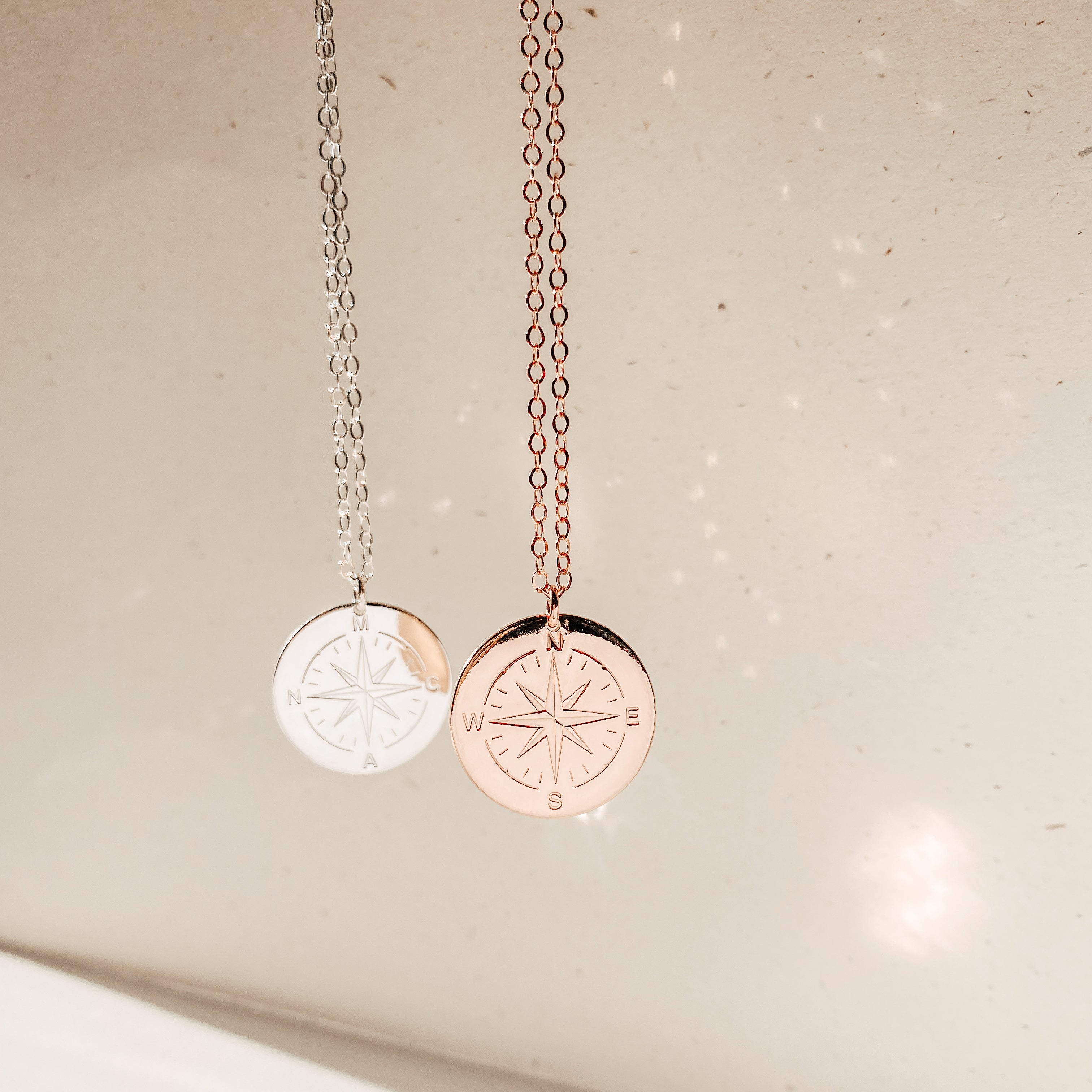 Personalised jewellery - KBN Jewellery - handmade jewellery – Personalised Jewellery gifts – Dainty jewellery- compass necklace – personalised compass pendant – compass pendant for necklace – initial necklace 
