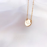 you and me necklace two initials goldfill sterling silver rose goldfill delicate meaningful necklace medium pendant