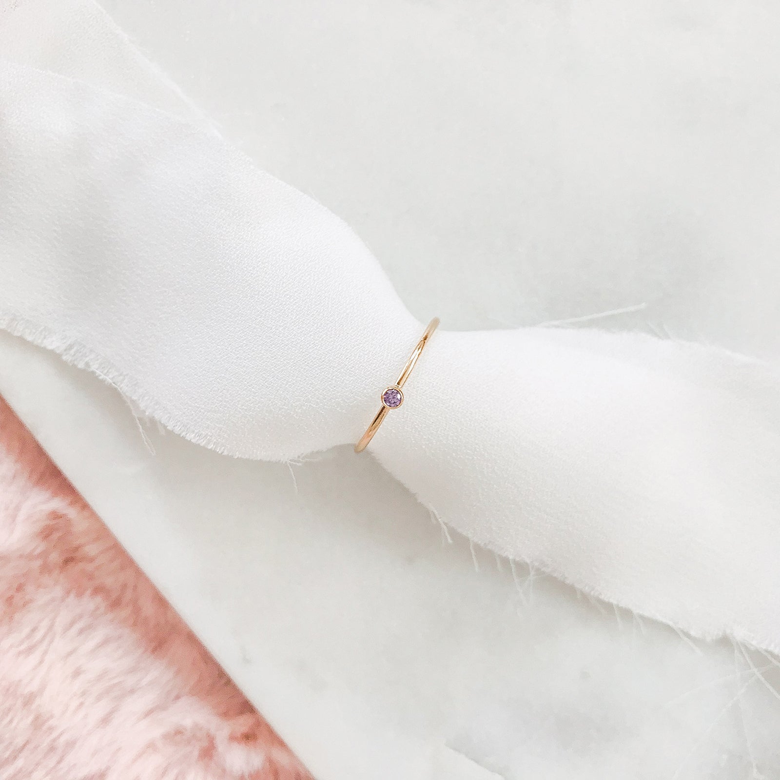 Personalised jewellery – handmade jewellery – KBN jewellery – dainty ring – birth month ring – birthstone ring – affordable ring – hope and happiness  ring – June  stone rings – birthstone ring – stacking ring – purple stone ring 